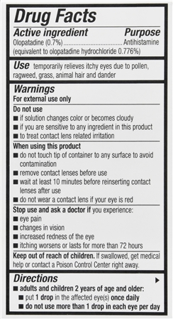 Pataday Olopatadine Hydrochloride Ophthalmic 0.7% Eye Allergy Itch Relief Solution Once Daily Extra Strength – Image 14