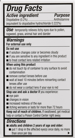 Pataday Olopatadine Hydrochloride Ophthalmic 0.2% Eye Allergy Itch Relief Solution Once Daily Original Prescription Strength – Image 10