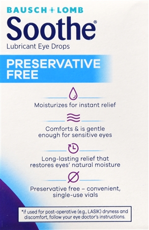 Bausch + Lomb Soothe Lubricant Eye Drops Single-Use Vials Preservative Free – Image 10