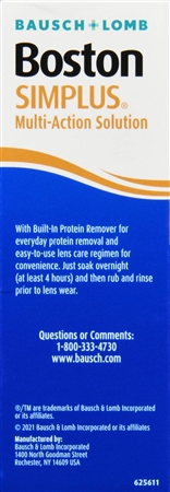 Bausch + Lomb Boston Simplus Multi-Action Solution – Image 8