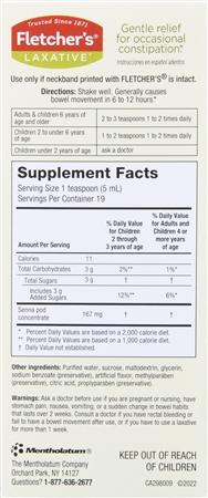 Fletcher's Laxative Natural With Senna Liquid Herbal Supplement Root Beer Flavored – Image 9