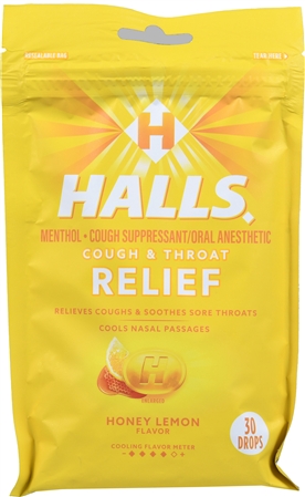 Halls Cough & Throat Relief Drops Honey Lemon – Image 5