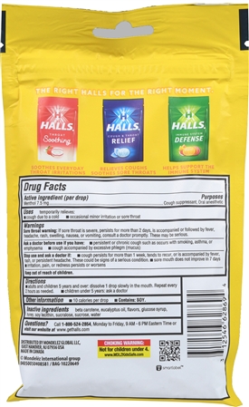 Halls Cough & Throat Relief Drops Honey Lemon – Image 6