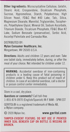 Geritol Nutrition Support Multivitamin/Multimineral Supplement Tablets – Image 11