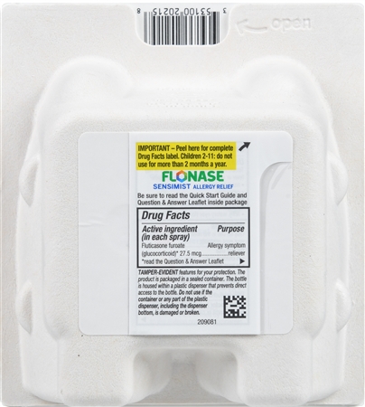 Flonase 24 Hour Allergy Relief Fluticasone Furoate (Glucocorticoid) 27.5 mcg Sensimist Nasal Spray – Image 4