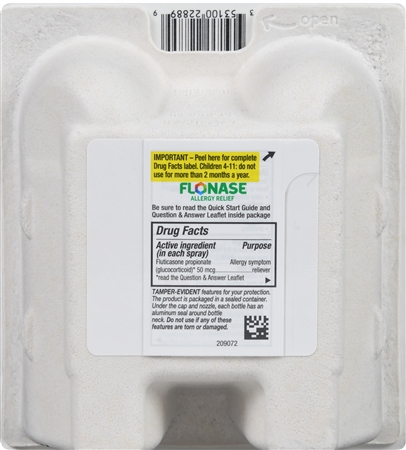 Flonase 24 Hour Allergy Relief Fluticasone Propionate (Glucocorticoid) 50 mcg Nasal Spray – Image 6