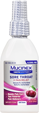 Mucinex InstaSoothe Sore Throat + Pain Relief Spray Cherry – Image 13