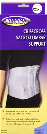 Bell-Horn Crisscross Sacro-Lumbar Support White XXXL – Image 3