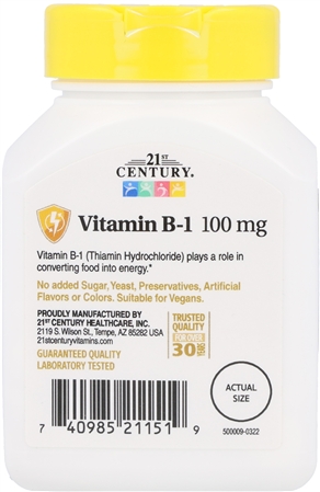21st Century B-1 100 mg Tablets – Image 10