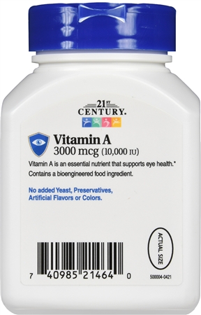 21st Century A 3000 mcg (10,000 IU) Softgels – Image 7