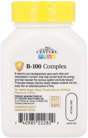 21st Century B-100 Complex Prolonged Release Tablets – Image 8