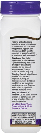 21st Century Apple Cider Vinegar 300 mg Tablets – Image 6
