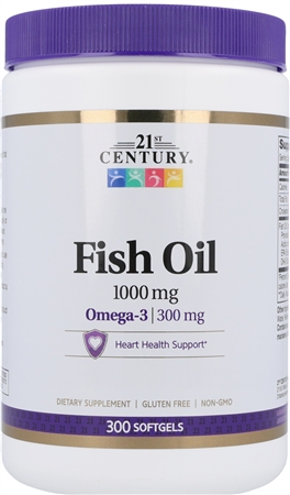 21st Century Fish Oil 1000 mg Omega-3 300 mg Softgels – Image 6