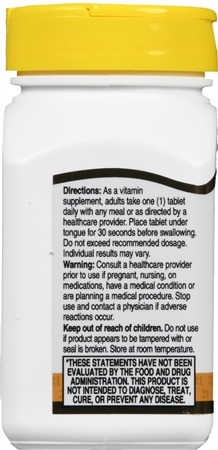 21st Century B- 12 2500 mcg Quick Dissolve Sublingual Tablets Cherry – Image 8