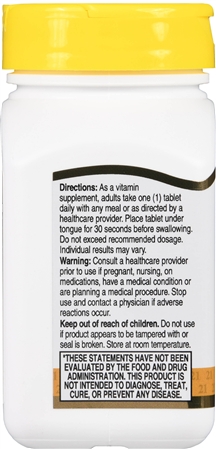 21st Century B- 12 5000 mcg Quick Dissolve Sublingual Tablets Cherry – Image 8