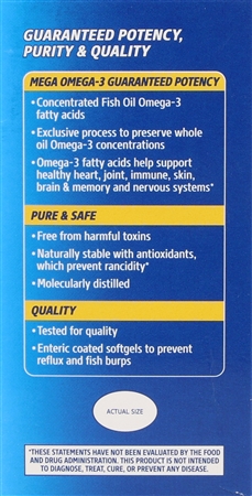21st Century Alaska Wild Fish Oil Mega Omega-3 Enteric Coated Softgels – Image 10