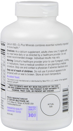 21st Century 600 + D3 Plus Minerals Calcium Chewables Fruit Punch – Image 7