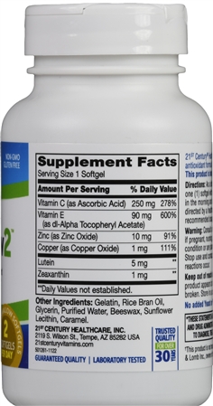 21st Century Healthy Eyes SuperView2 Eye Vitamin And Mineral Supplement Softgels – Image 7