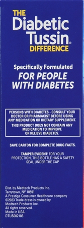 Diabetic Tussin Maximum Strength Cough & Chest Congestion DM Liquid Berry Sugar Free – Image 9