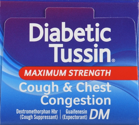 Diabetic Tussin Maximum Strength Cough & Chest Congestion DM Liquid Berry Sugar Free – Image 14