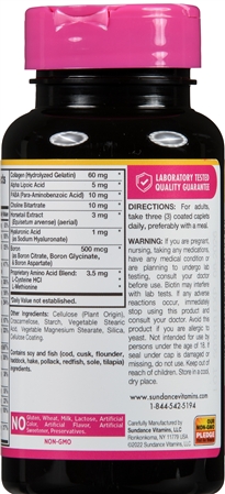 Sundance Hair, Skin & Nails + Biotin 5000 mcg Coated Caplets – Image 6
