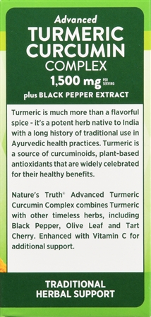 Nature's Truth Turmeric Curcumin Complex 1,500 mg Quick Release Capsules – Image 10