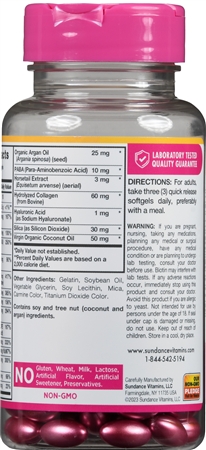 Sundance Hair, Skin & Nails + Biotin 5000 mcg Quick Release Softgels – Image 6