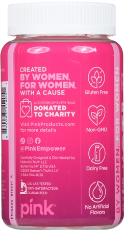 Pink Beautiful Hair, Skin & Nails + Collagen Gummies Natural Strawberry – Image 7