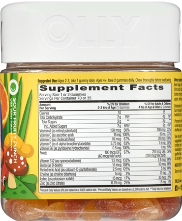 OLLY Kids Multi Gummy Worms Sour Fruity Punch – Image 10