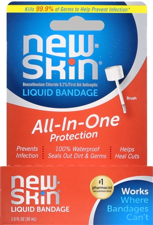 New-Skin Benzethonium Chloride 0.2% First Aid Antiseptic Liquid Bandage – Image 12