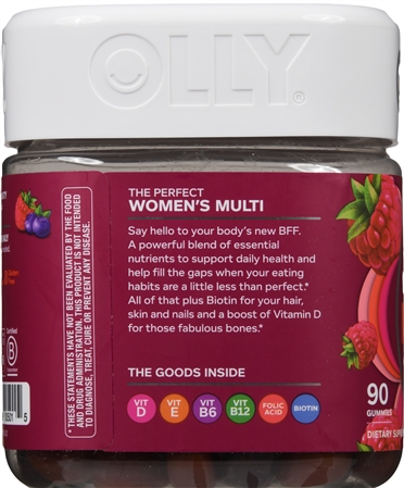OLLY The Perfect Women's Multi Gummies Blissful Berry – Image 7