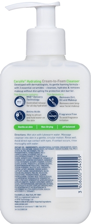 CeraVe Hydrating Cream-To-Foam Cleanser For Normal To Dry Skin – Image 6