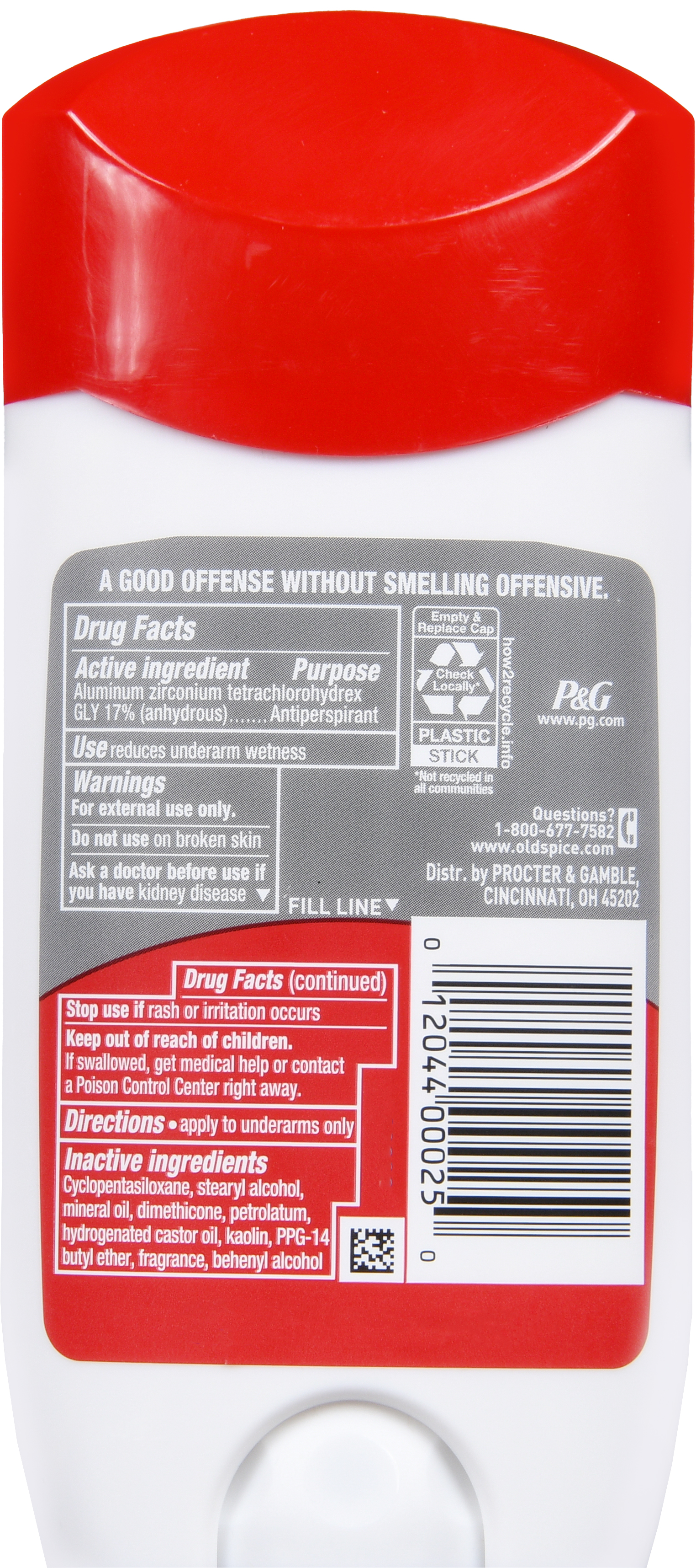 Old Spice High Endurance Antiperspirant & Deodorant Stick Pure Sport – Image 9