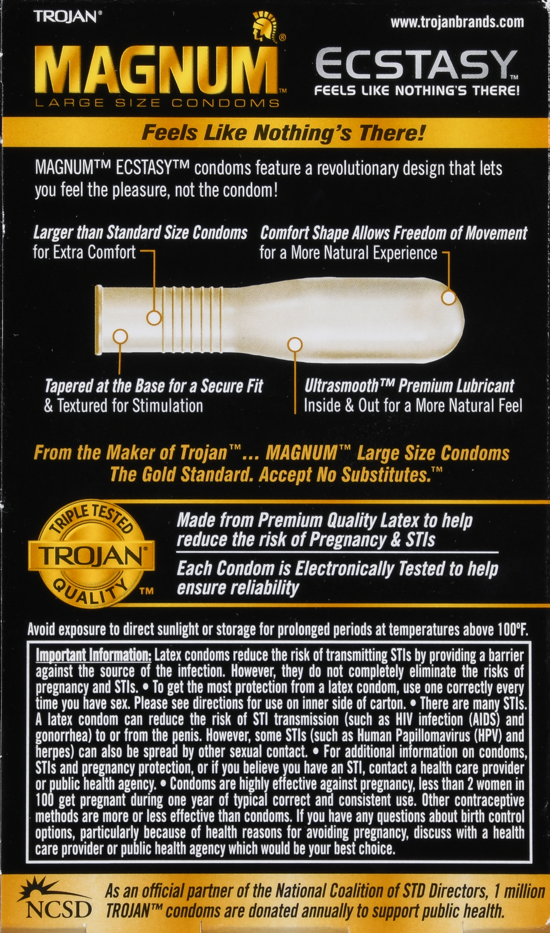 TROJAN Magnum Ecstasy Lubricated Latex Condoms – Image 18