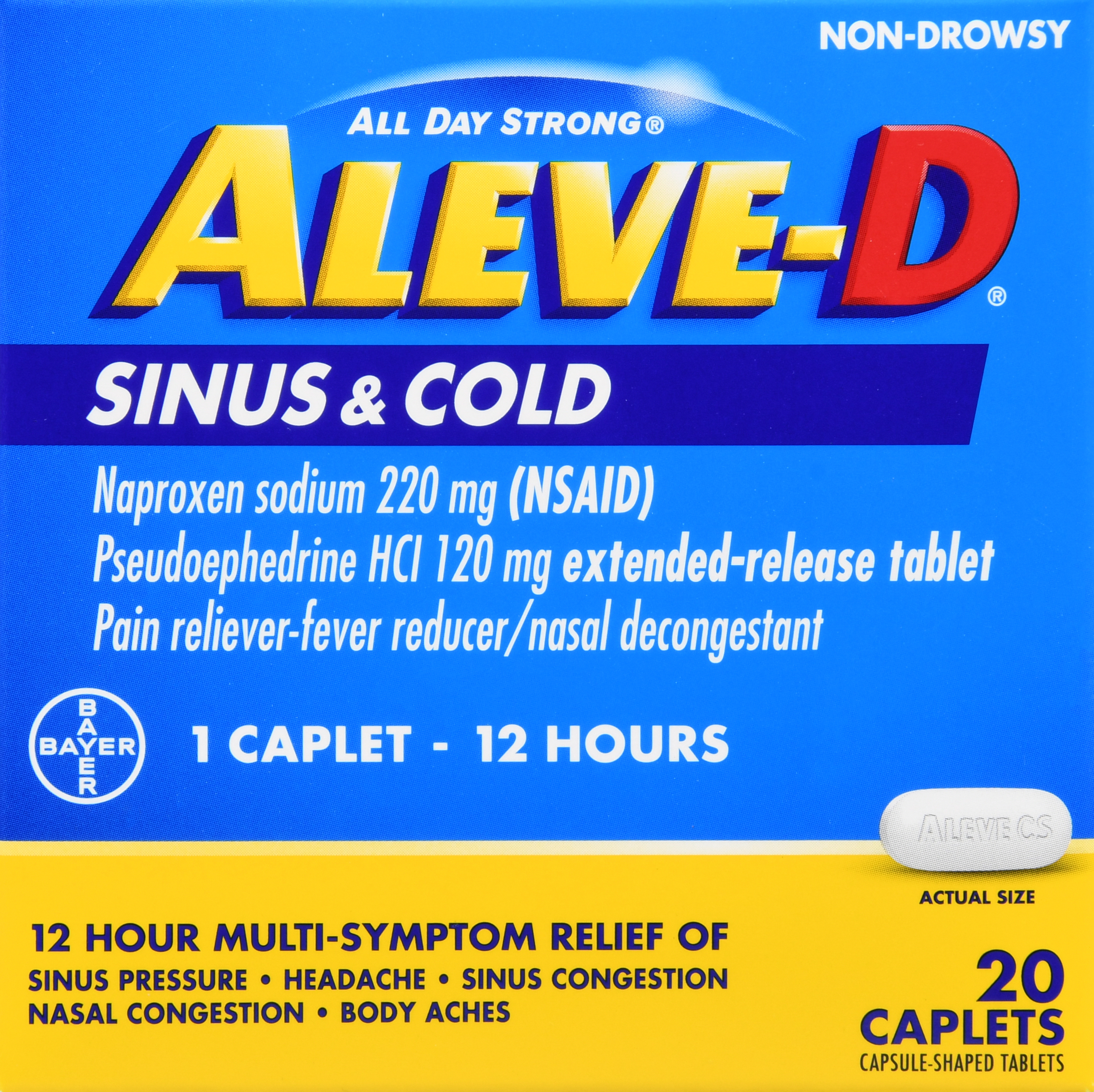 Aleve-D Sinus & Cold 12 Hour Caplets – Image 12
