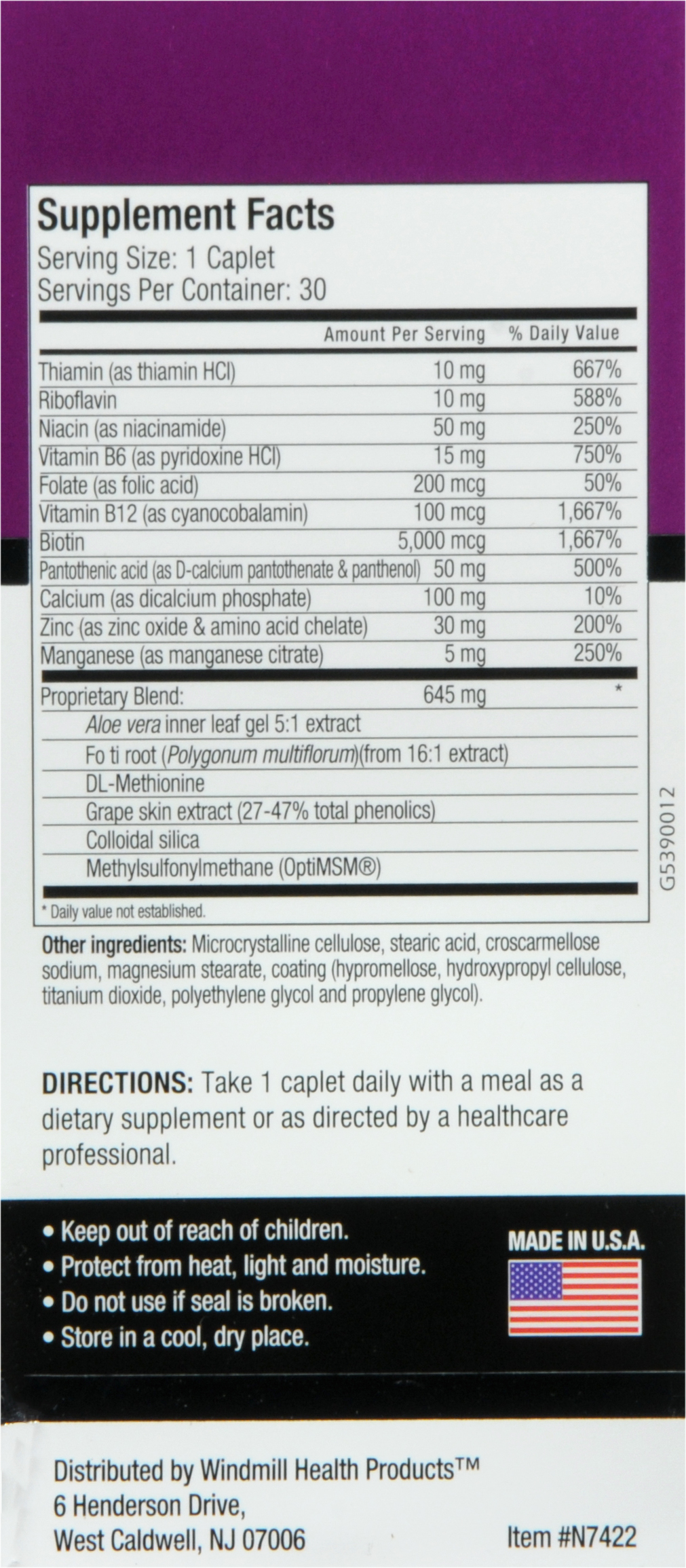 RejuviCare Hair, Skin & Nails 5000 mcg of Biotin Caplets – Image 17