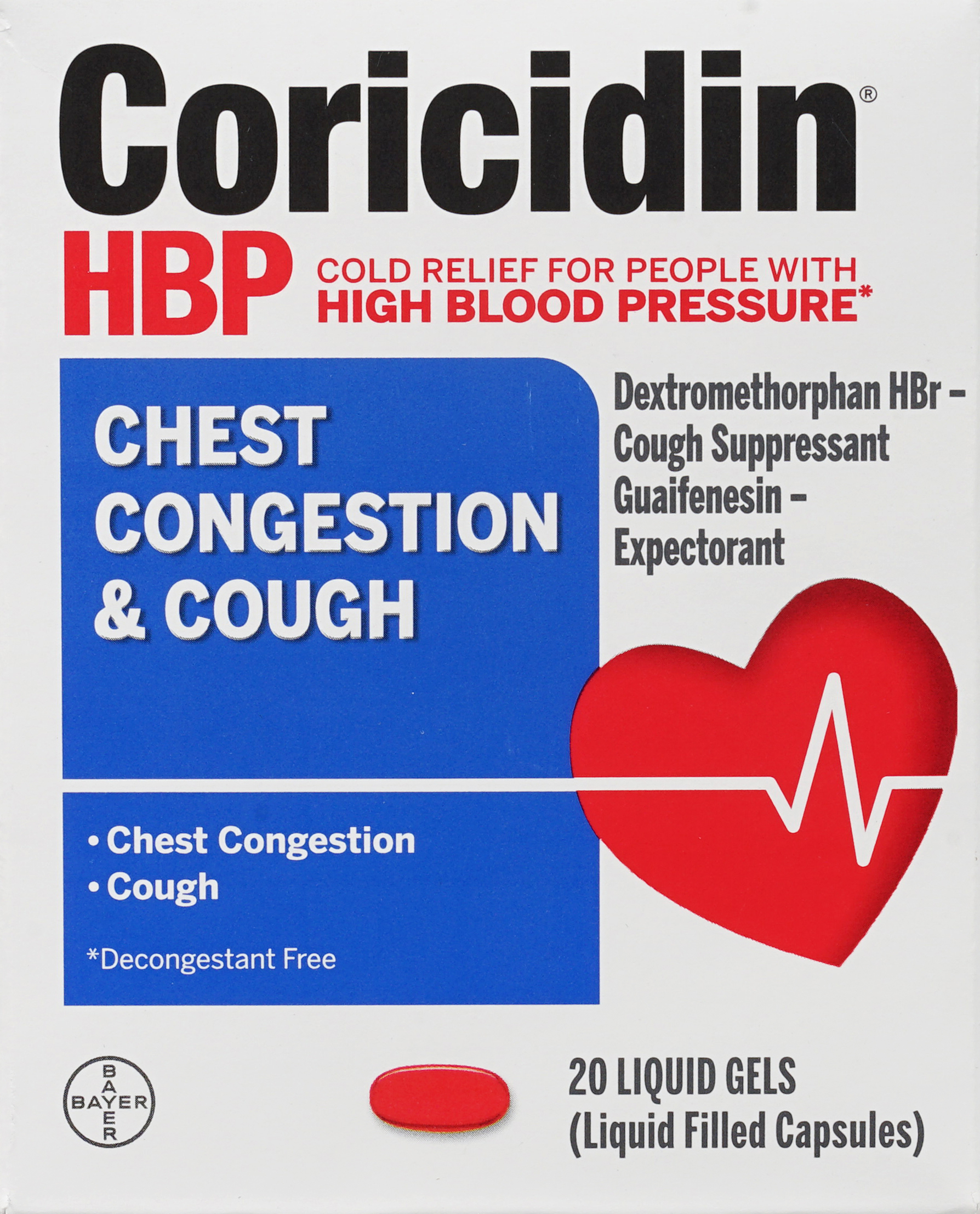 Coricidin HBP Chest Congestion & Cough Liquid Gels – Image 17