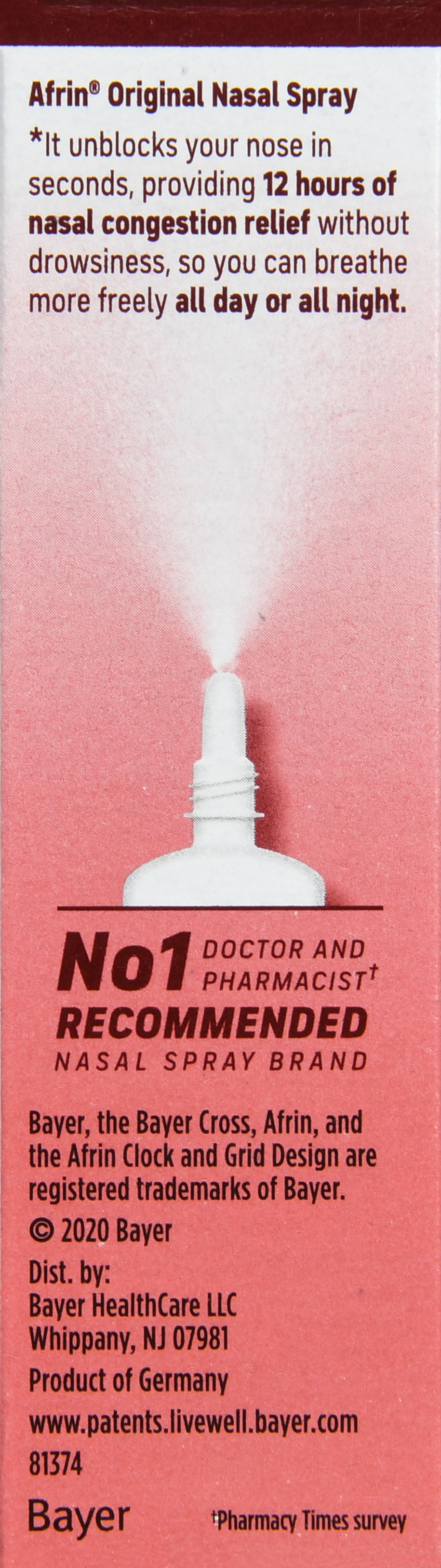 Afrin Original Oxymetazoline HCl Nasal Decongestant Spray – Image 13