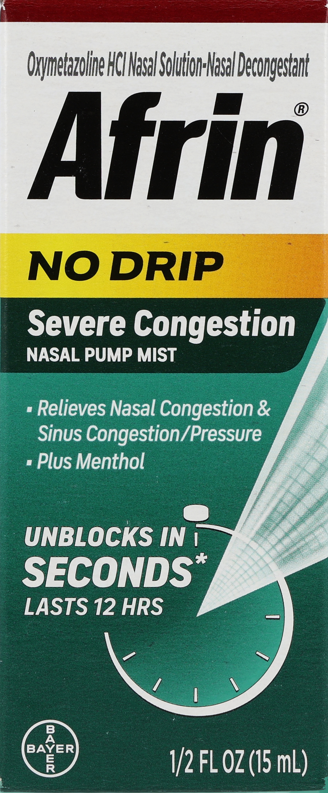 Afrin No Drip Severe Congestion Oxymetazoline HCl Nasal Pump Mist – Image 17