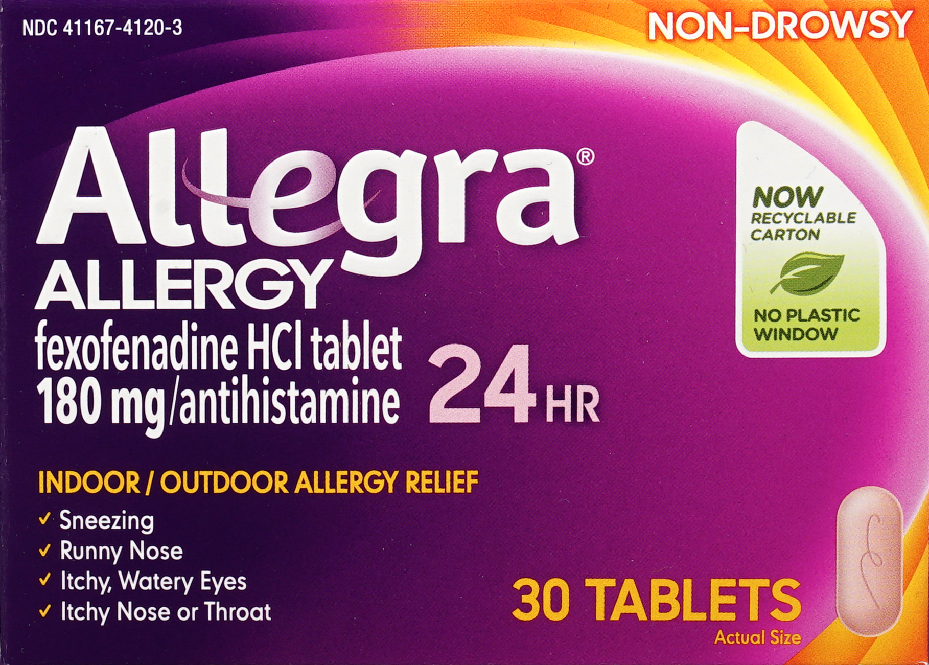 Allegra Allergy 24 Hr Fexofenadine HCl 180 mg Antihistamine Tablets – Image 21