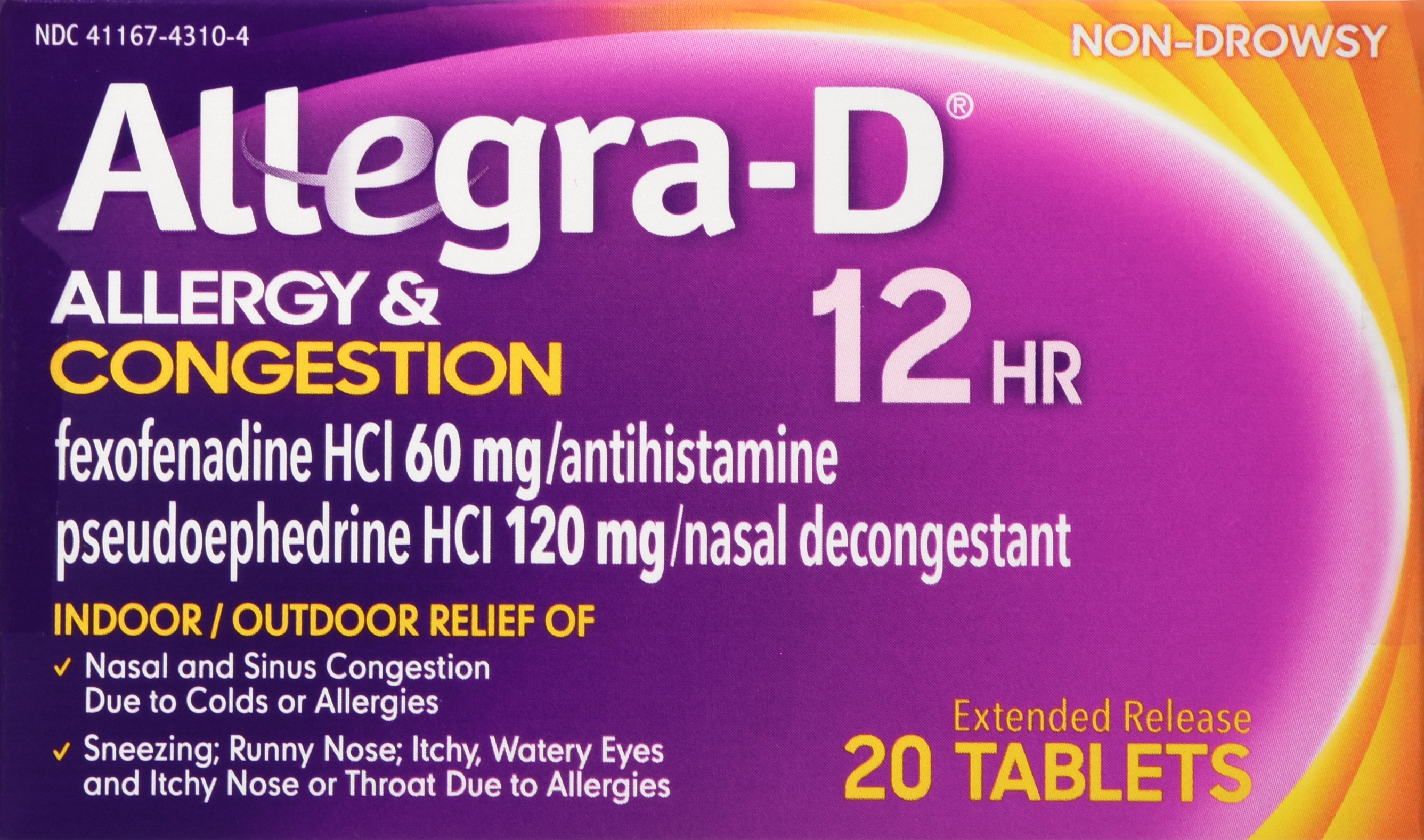 Allegra D 12 Hour Allergy & Congestion Extended Release Tablets – Image 14