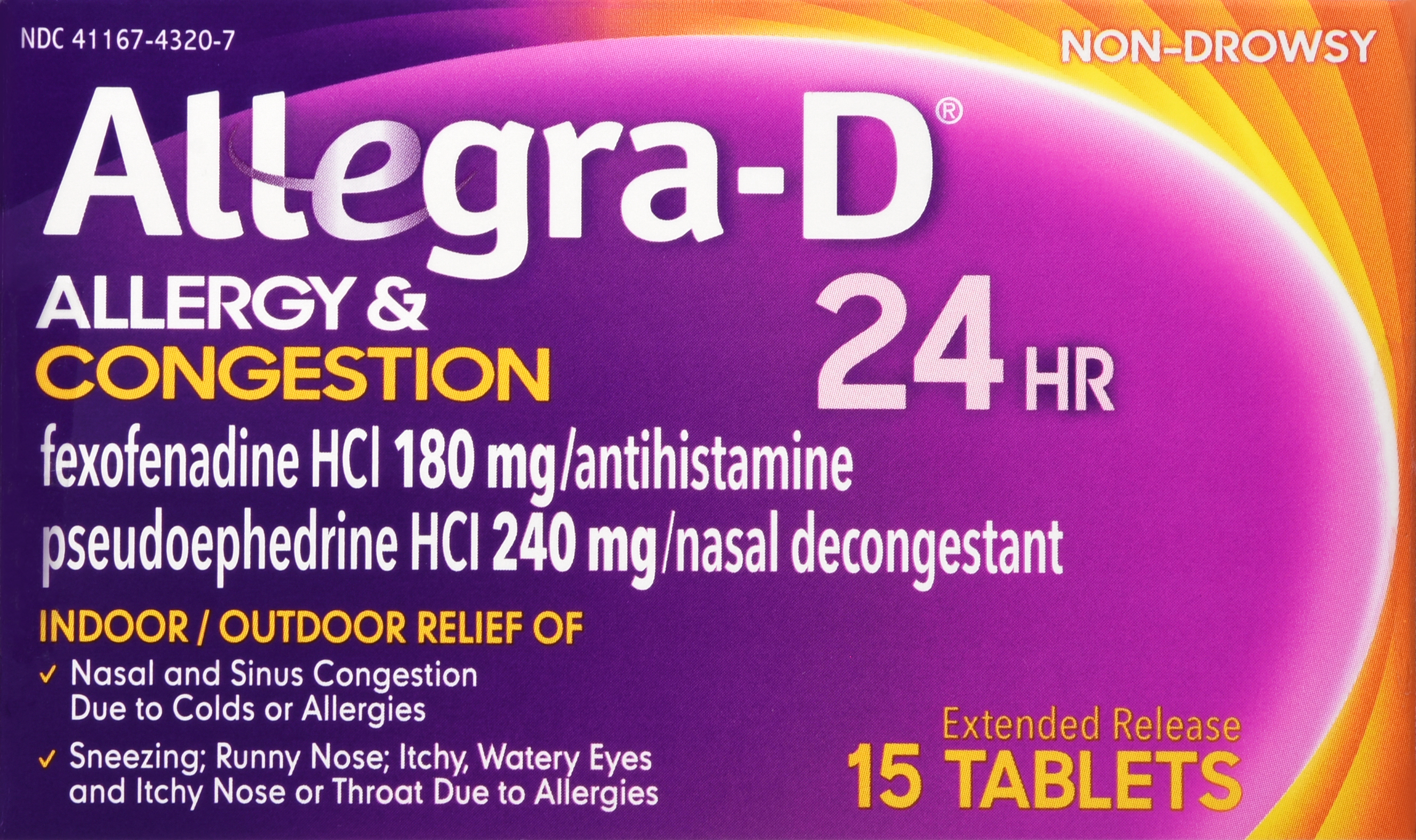 Allegra D 24 Hour Allergy & Congestion Extended Release Tablets – Image 14