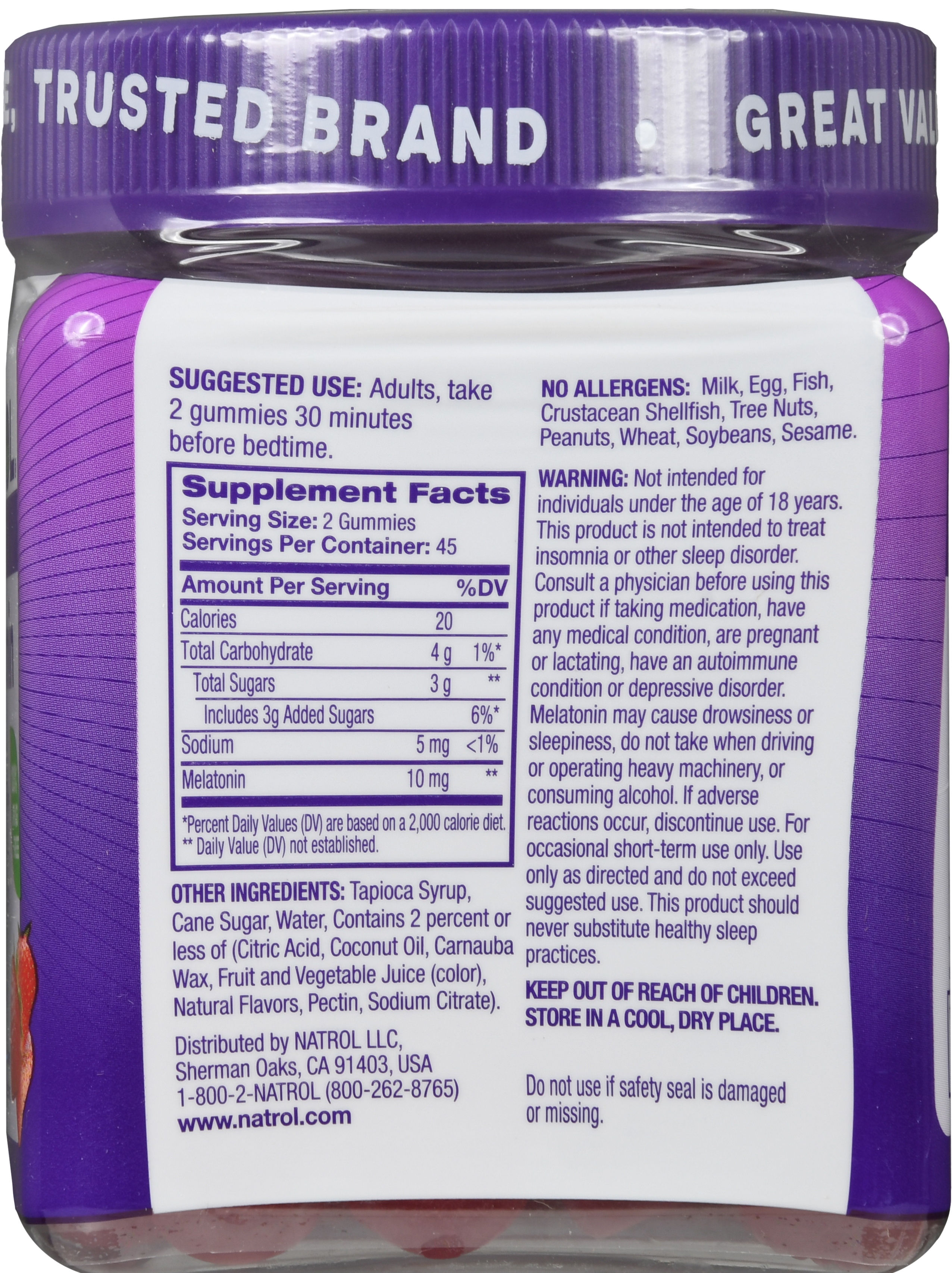 Natrol Melatonin 10 mg Sleep Gummies Strawberry – Image 12