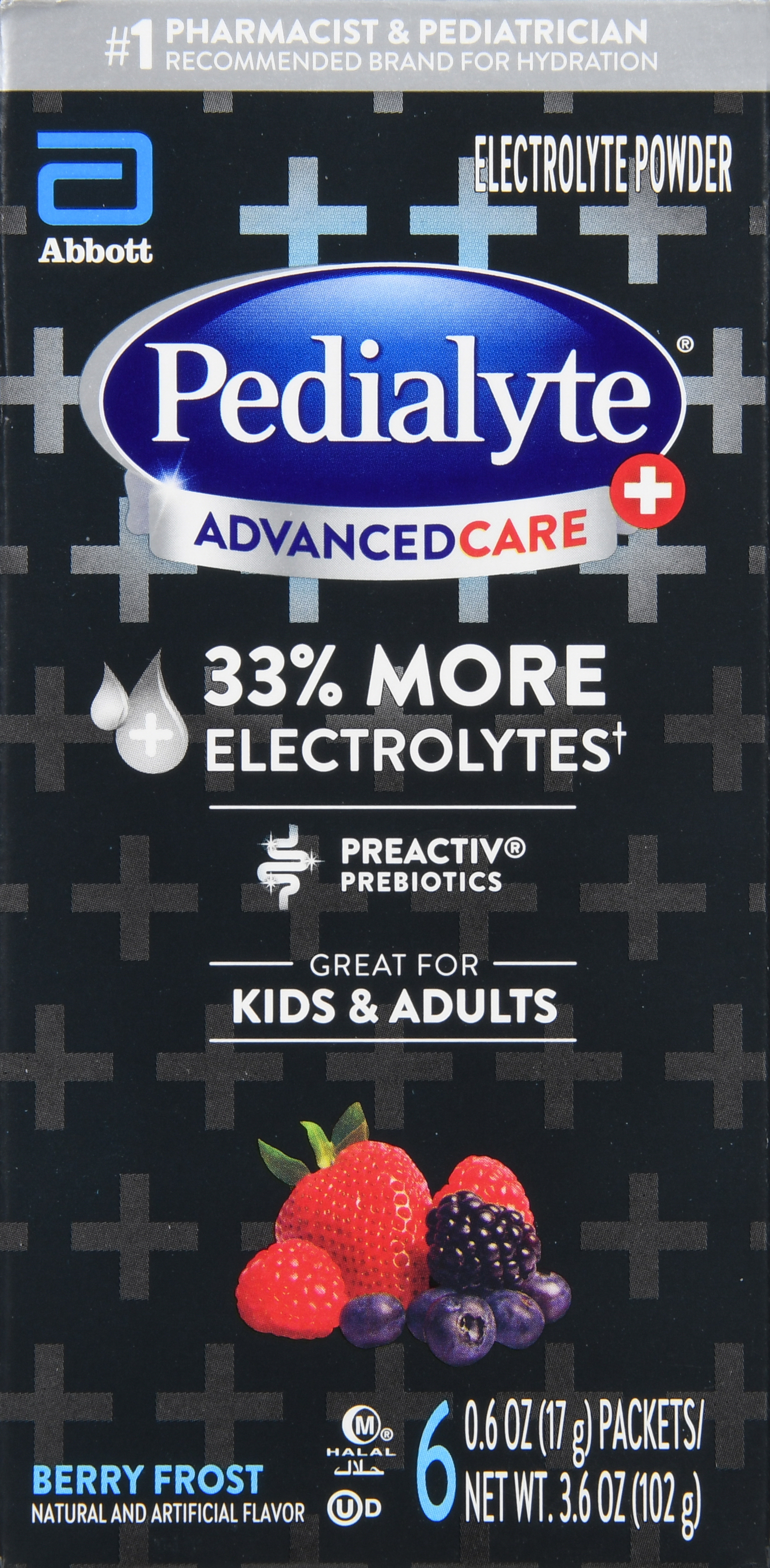 Pedialyte Advanced Care+ Electrolyte Powder Packets Berry Frost – Image 17