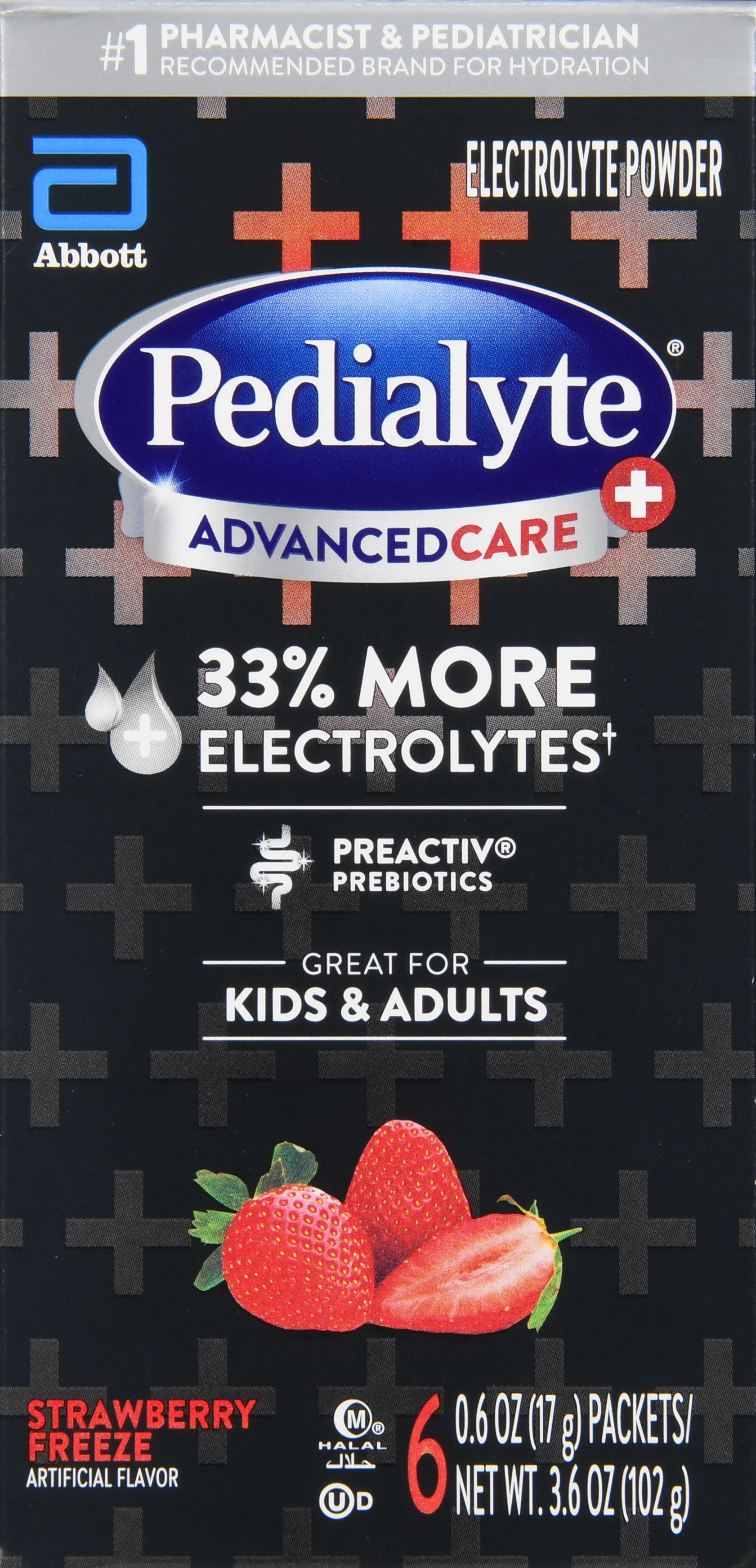 Pedialyte Advanced Care+ Electrolyte Powder Packets Strawberry Freeze – Image 16