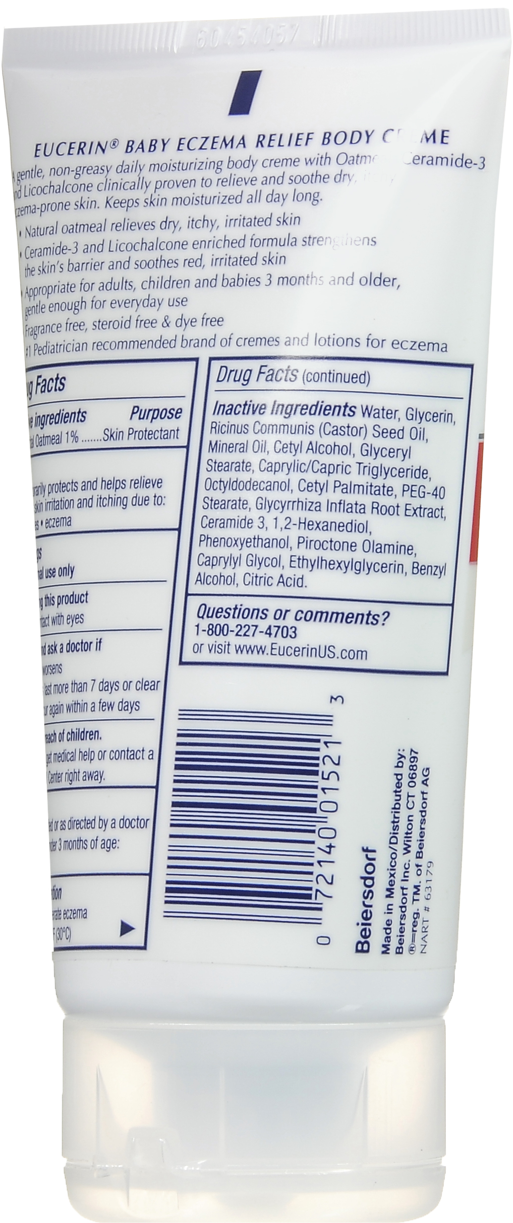 Eucerin Baby Eczema Relief Body Creme Fragrance Free – Image 11