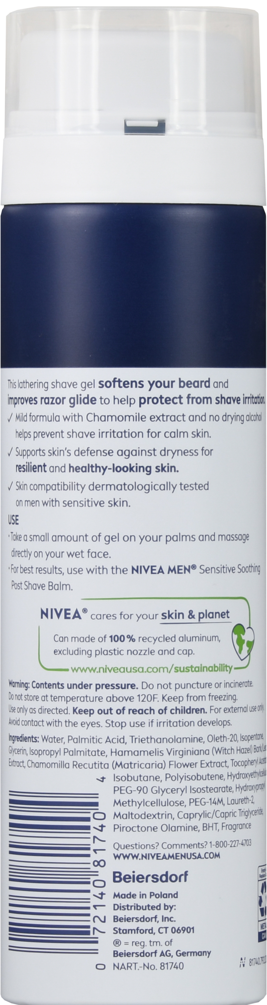 NIVEA Men Shave Gel Sensitive – Image 11
