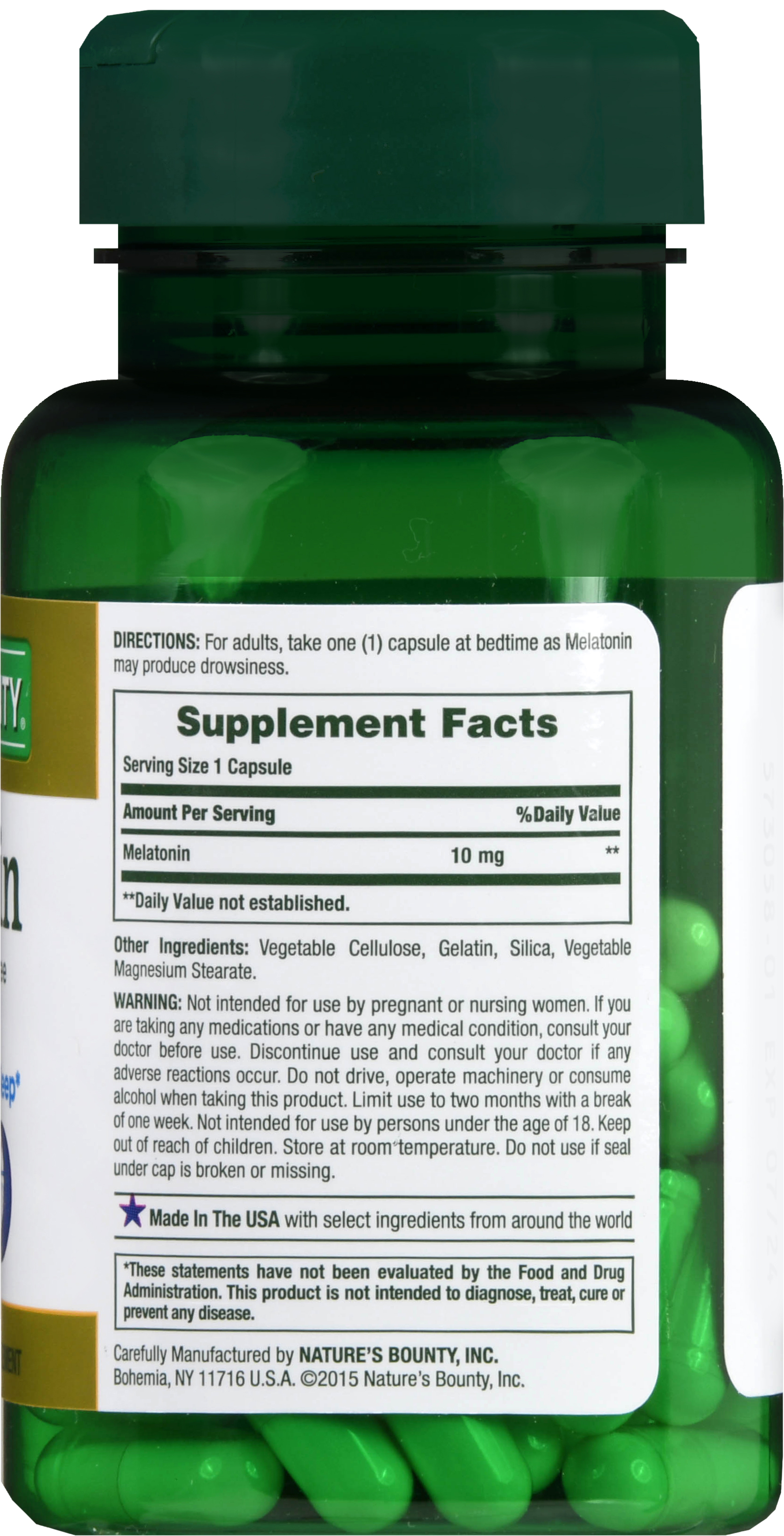 Nature's Bounty Melatonin 10 mg Capsules – Image 13