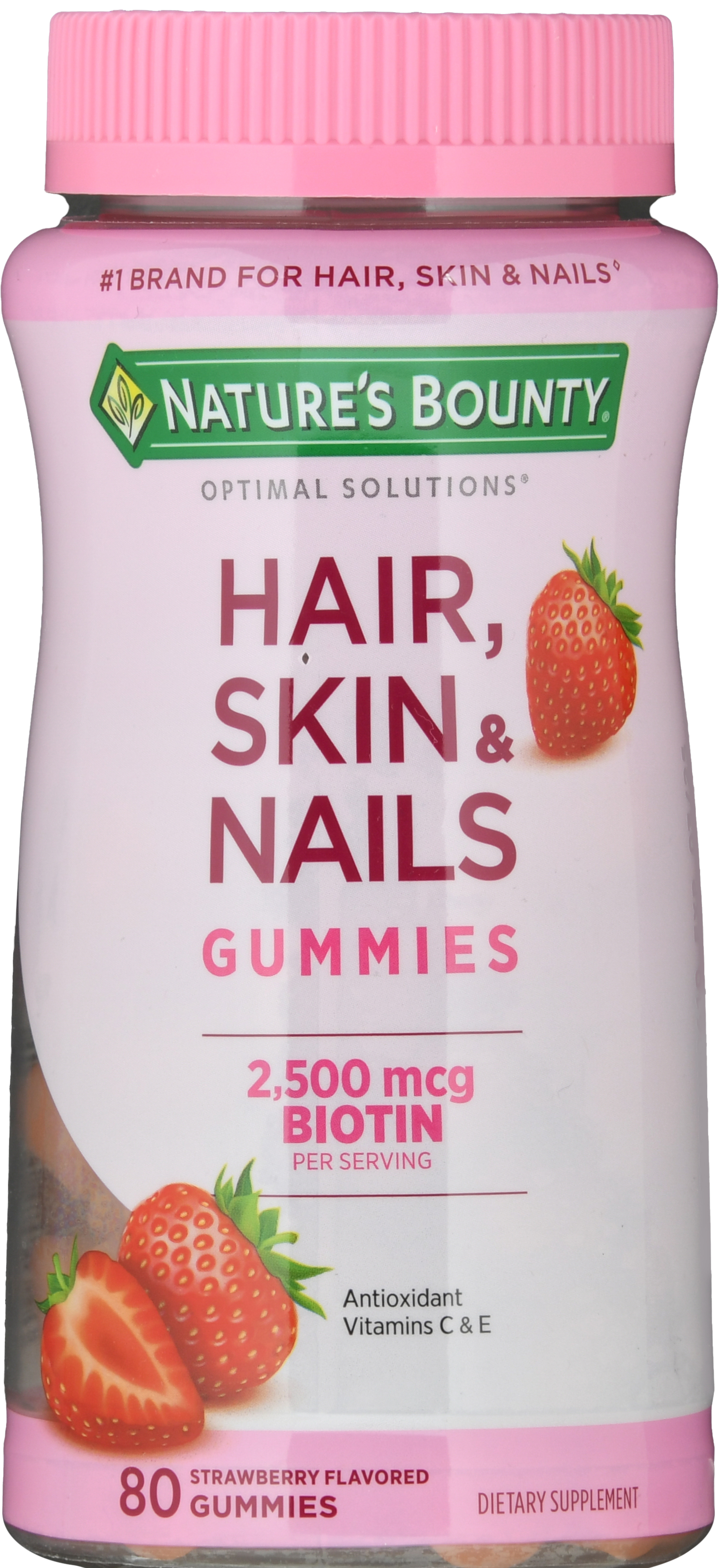 Nature's Bounty Hair, Skin & Nails Gummies Strawberry – Image 10