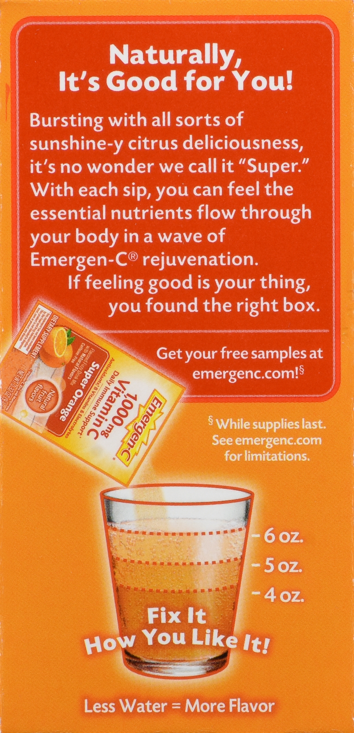 Emergen-C Daily Immune Support 1,000 mg Vitamin C Fizzy Drink Mix Packets Super Orange – Image 2